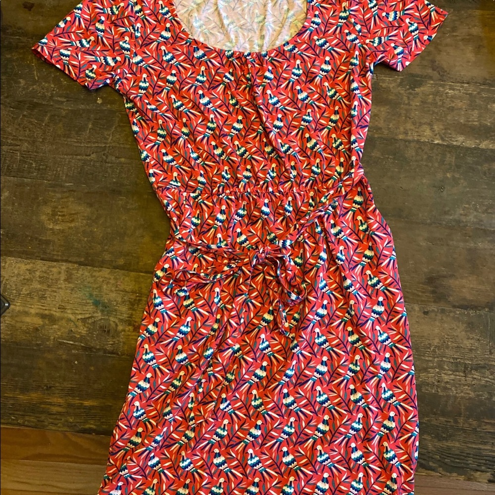Boden Elspeth Jersey Bird Dress 4R